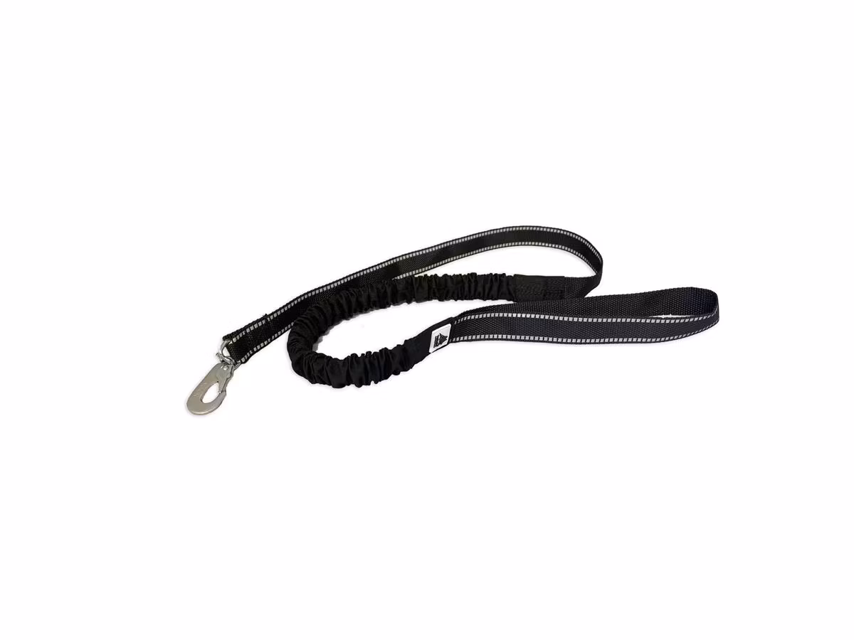 YUKON elastisk turkobbel med refleks 180 cm svart