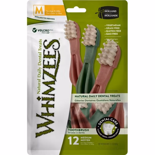 Whimzees Toothbrush Star M, 12 stk, 360 g