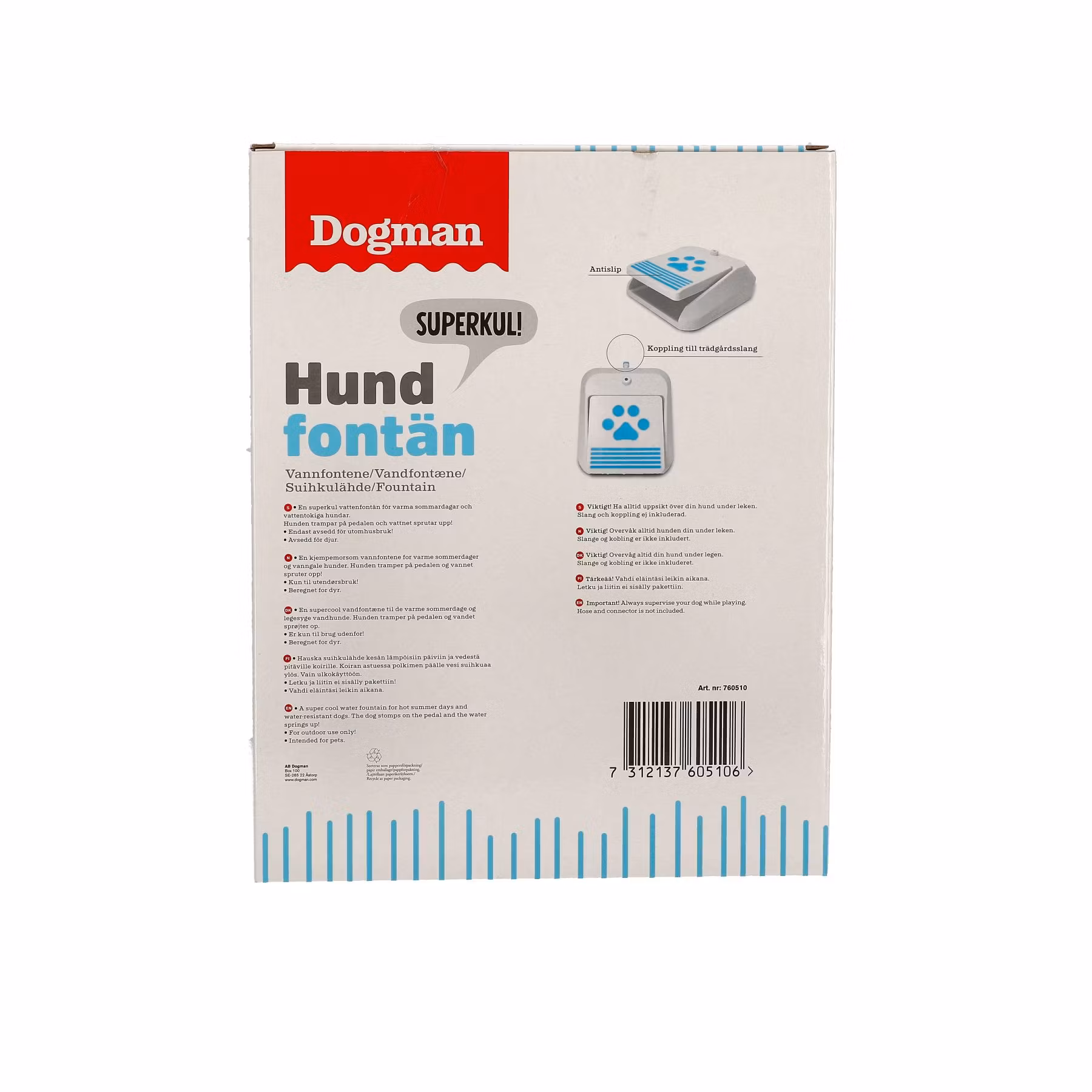 Dogman Vannfontene Hvit 28cm