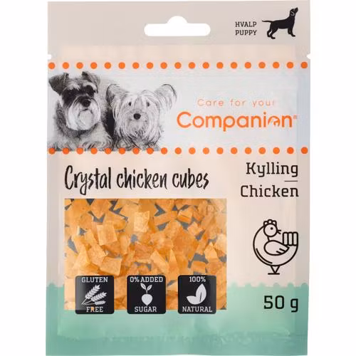 Companion Crystal mini chicken cubes for valp - NB! BEST FØR 31/12-24