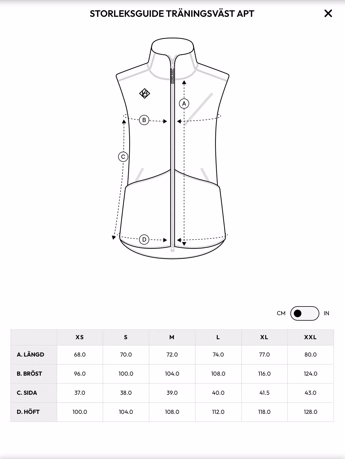 TRENINGSVEST APT