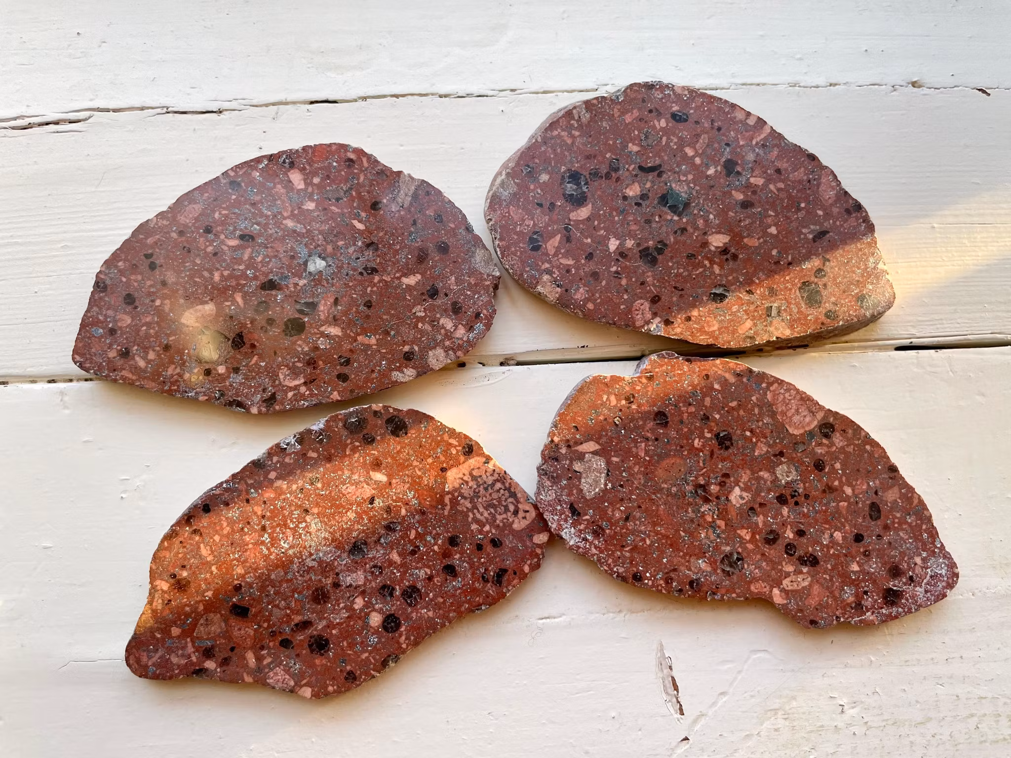 Porfyr råa & slipade