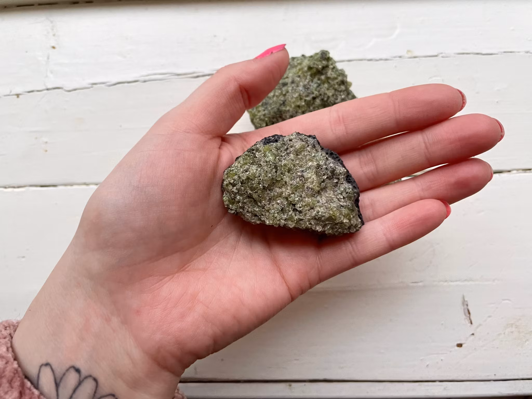 Olivin (Peridot) råa