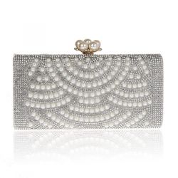 Silver Pearls Clutch