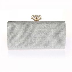 Silver Pearls Clutch
