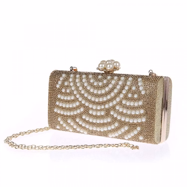 Golden Pearls Clutch
