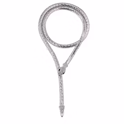 Python Long Necklace Silver