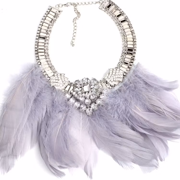 Feather Grey Halsband