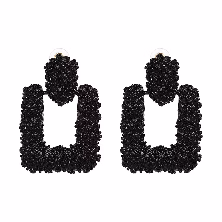 Ranya Black Earrings