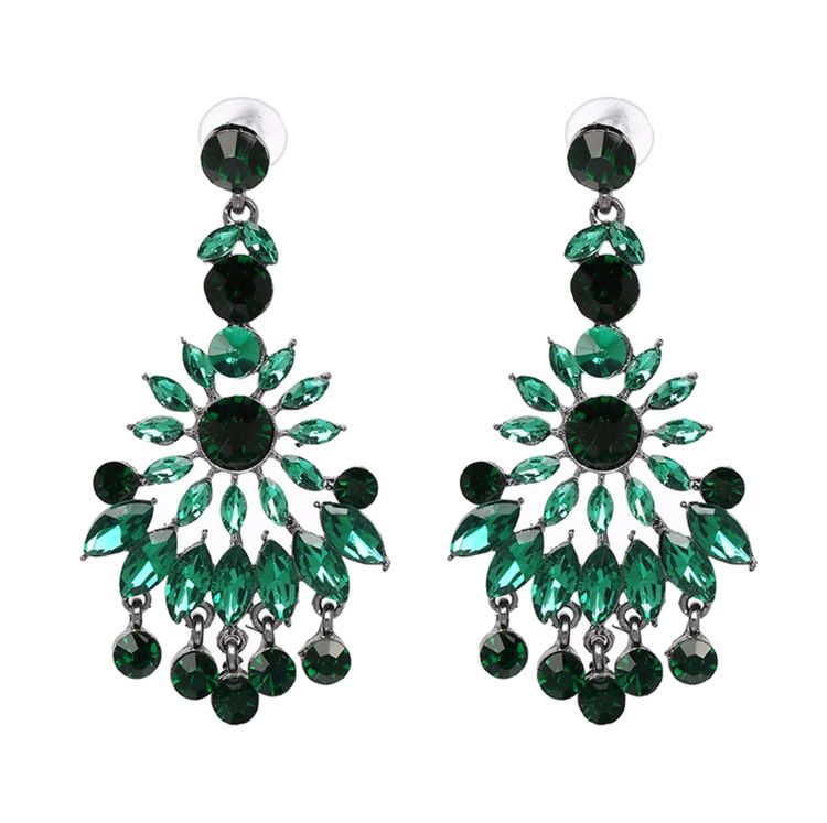 Nazly Crystal Green Örhängen