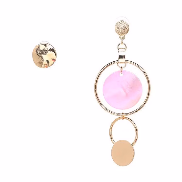 Asymmetric Bonnie Pink  Earrings