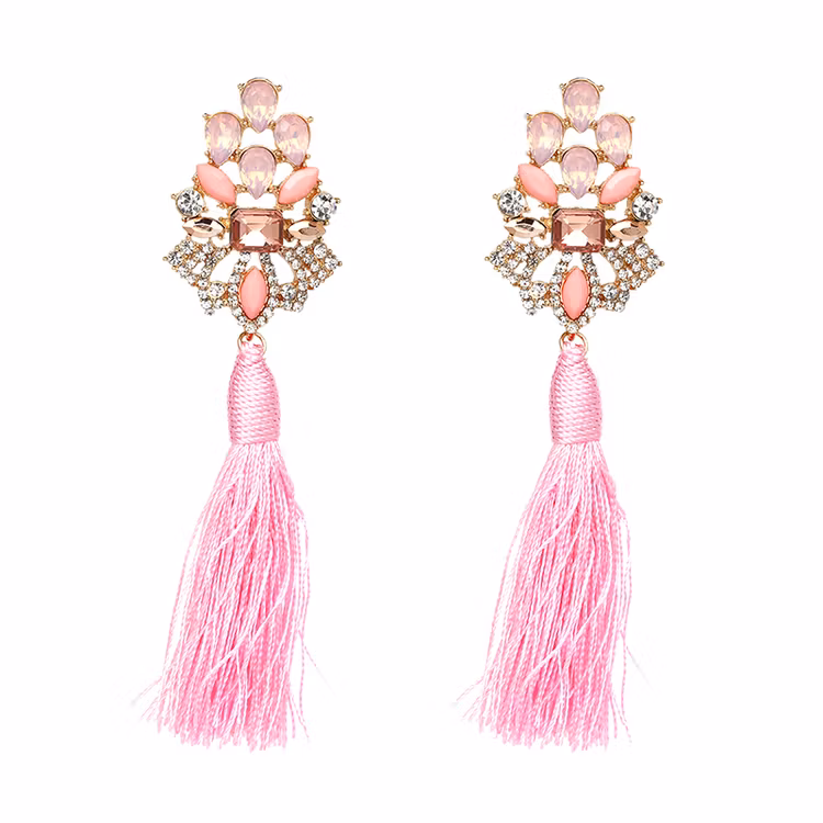 Örhängen Stina Pink Tassel