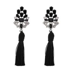 Örhängen Stina Black Tassel