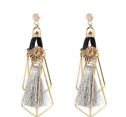 Frida Tassle Gold Gray Örhängen