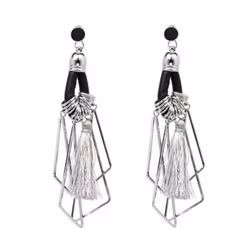 Frida Tassle Silver Gray Örhängen