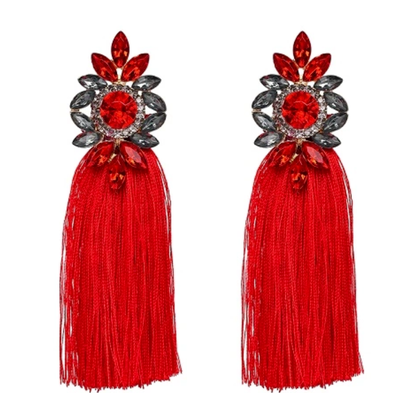 Bella Tassel Red Örhängen