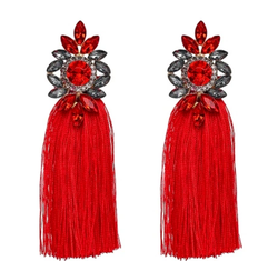 Bella Tassel Red Örhängen