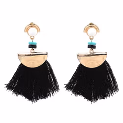 Carol Black Tassel Örhängen