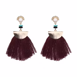 Carol Bordeaux Tassel Örhängen