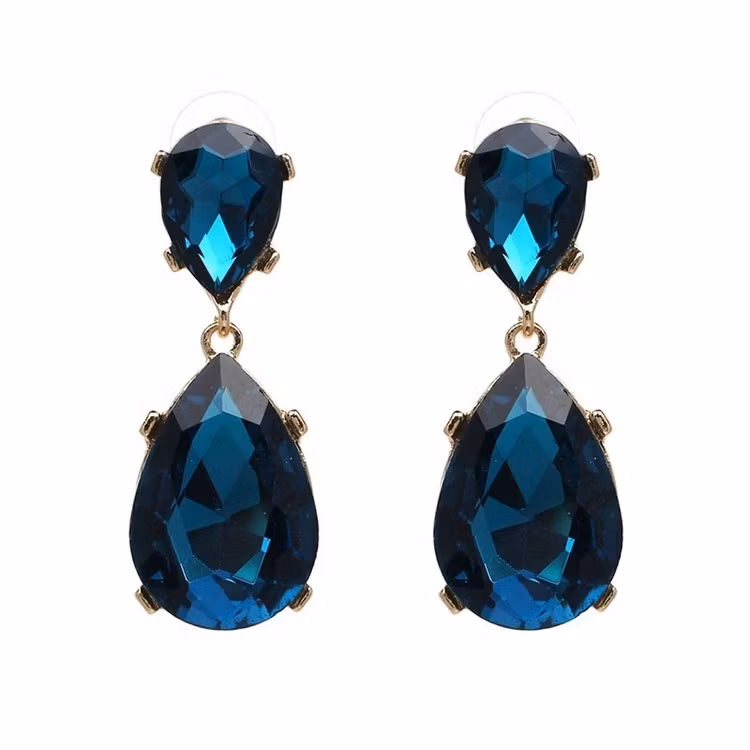 Lilo (big) Deep Turquoise Drop Örhängen