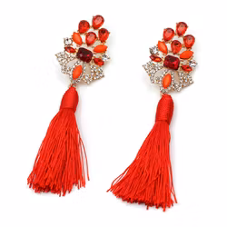 Örhängen Stina Red Tassel