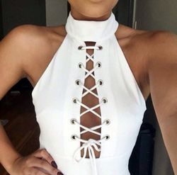 Zharah Crop Top White