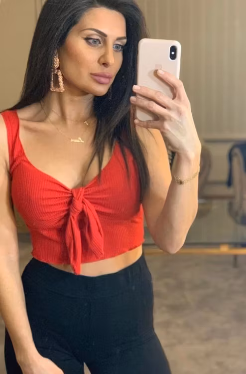 Tracy Crop Top With Tie Red
