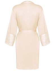 Alia Robe With Lace Beige