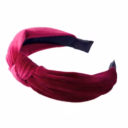 Velvet Hairband With Knot Red