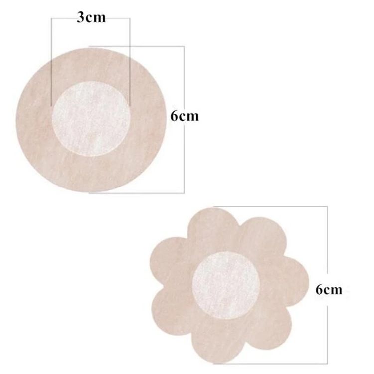 Nipple Cover Stickers Nude 1 Pair Round