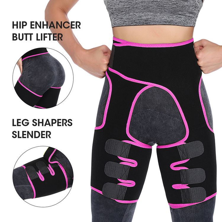 Waist and Legs Neoprene Waisttrainer Black