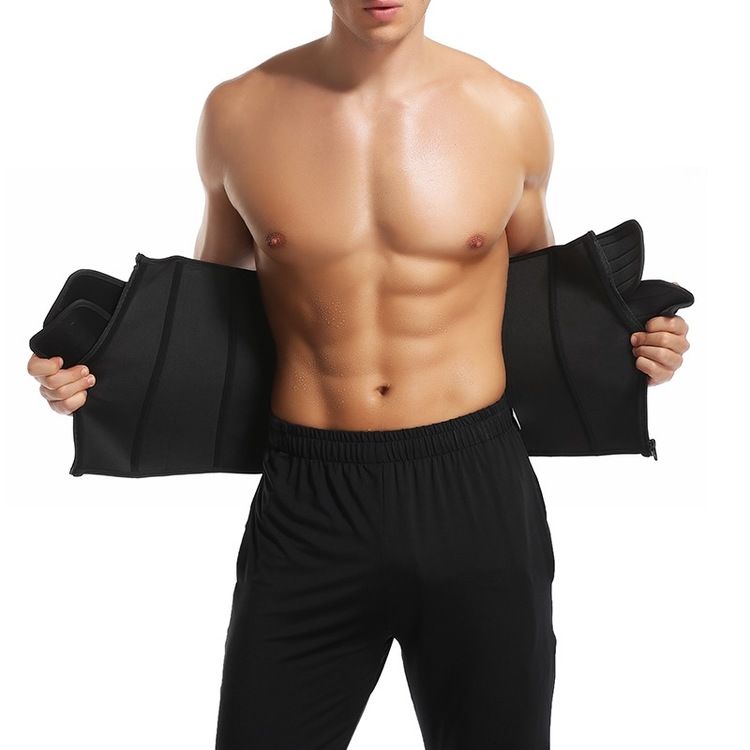 Emory - Unisex Double Velcro Neoprene Shaper Tummy Sweat Waistbelt  9 steelbones