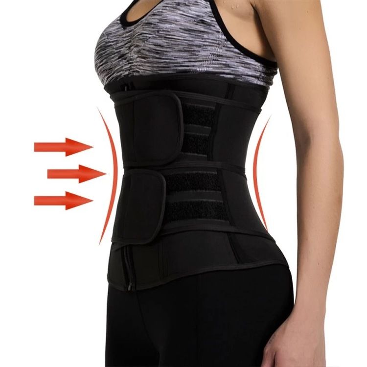 Emory - Unisex Double Velcro Neoprene Shaper Tummy Sweat Waistbelt  9 steelbones