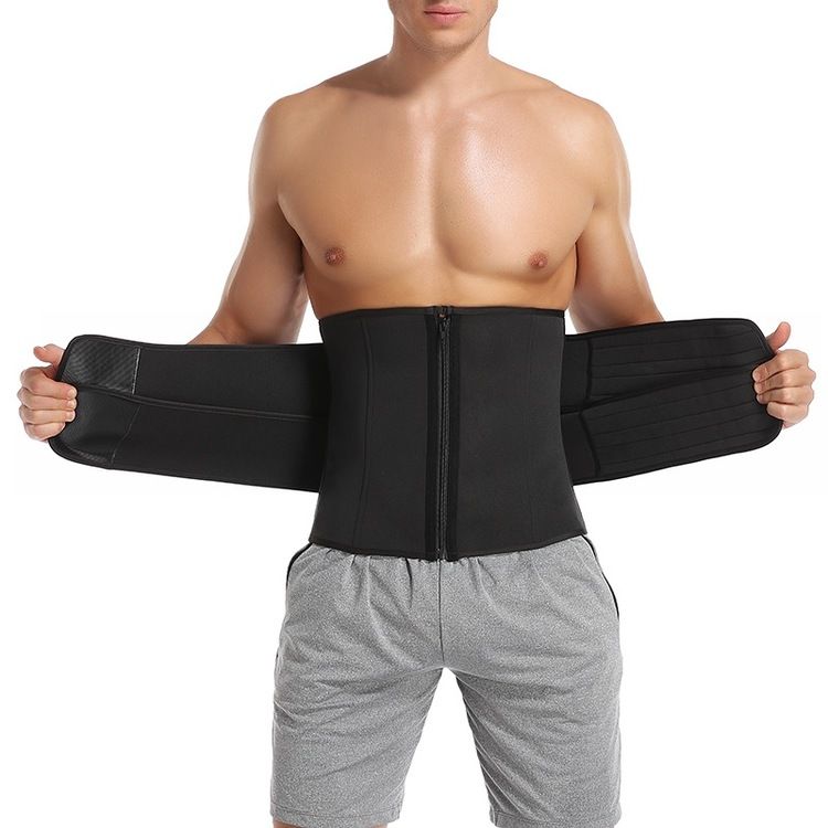 Emory - Unisex Double Velcro Neoprene Shaper Tummy Sweat Waistbelt  9 steelbones