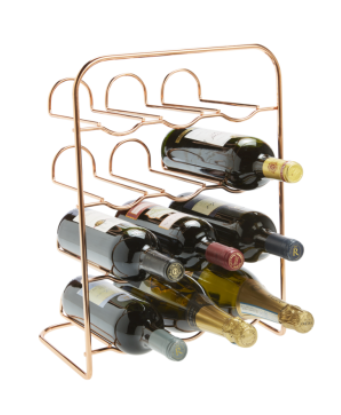Bottle Rose Gold Wire Rack - 12 flaskor