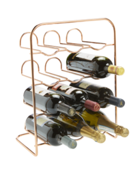 Bottle Rose Gold Wire Rack - 12 flaskor