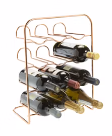 Bottle Rose Gold Wire Rack - 12 flaskor