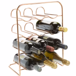 Bottle Rose Gold Wire Rack - 12 flaskor