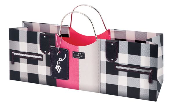 PURSE BAG FASHIONISTA Presentväska till flaskan i papper med metallhantag