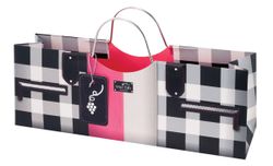 PURSE BAG FASHIONISTA Presentväska till flaskan i papper med metallhantag