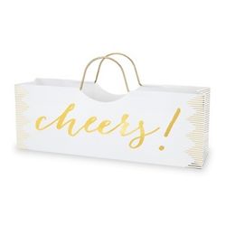 PURSE BAG CHEERS Presentväska till flaskan i papper med metallhantag