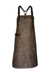 Skinnförkläde ATLANTA SHOULDER TAUPE 82 cm