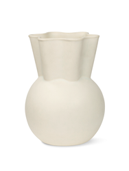 SPRING COPENHAGEN - Vit vas - 20 cm glaserad stengods