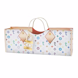 PURSE BAG Colorful Truey Presentväska till flaskan i papper med metallhantag