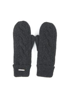 Tumvantar Stickade m Fleece Foder, Mörkgrå