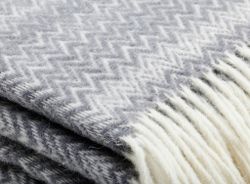 Ullpläd Woven 130 x 170cm, Grey