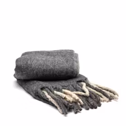 Mjuk Pläd Ruta 130x150cm Grå