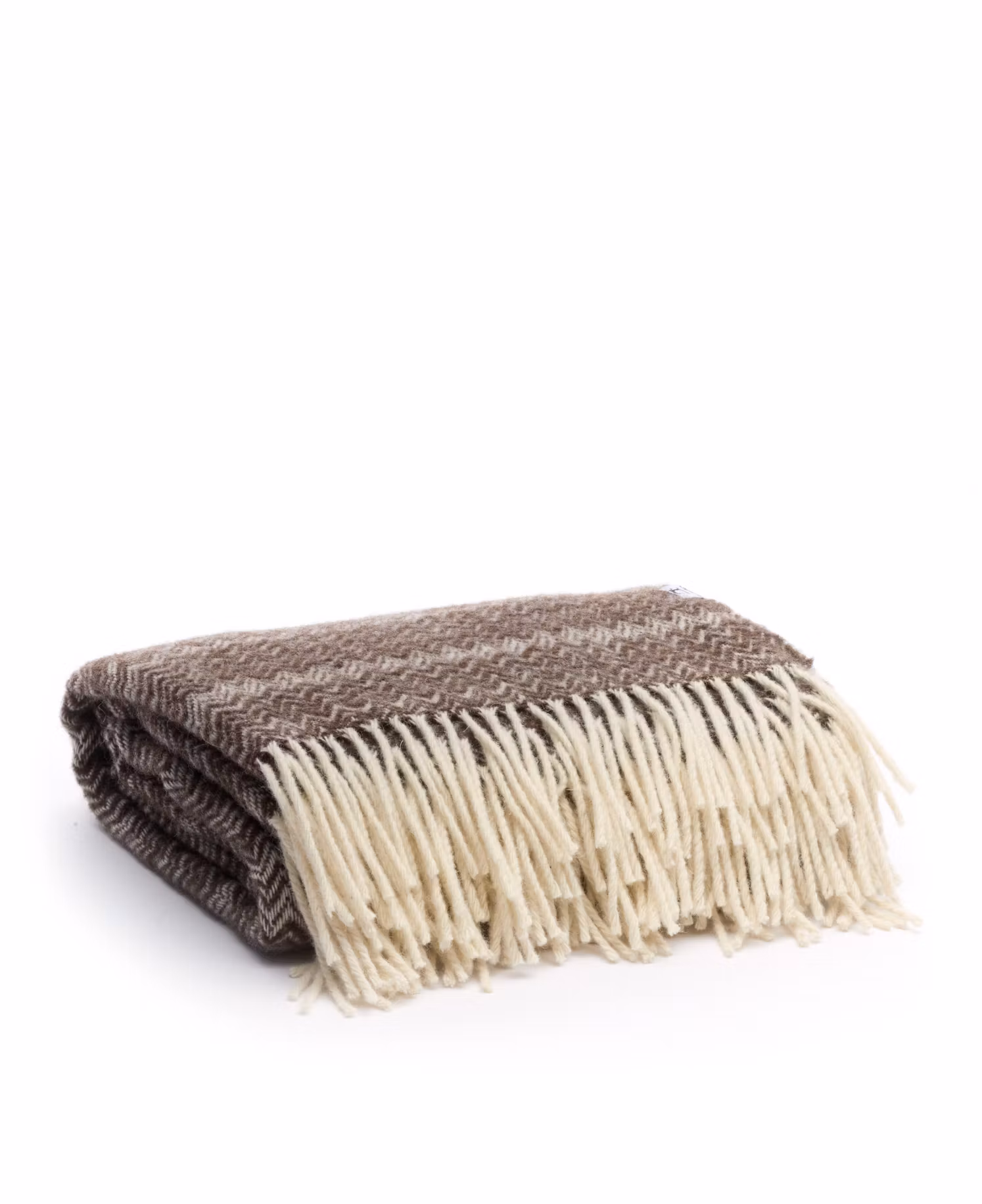 Ullpläd Woven, Brun 130x170cm