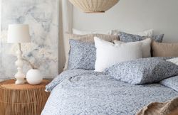 Påslakanset 2-dels Charme Cotton, Duvblå