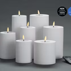 Utomhus LED-Ljuspaket - Vita inklusive Fjärrkontroll Set av 7